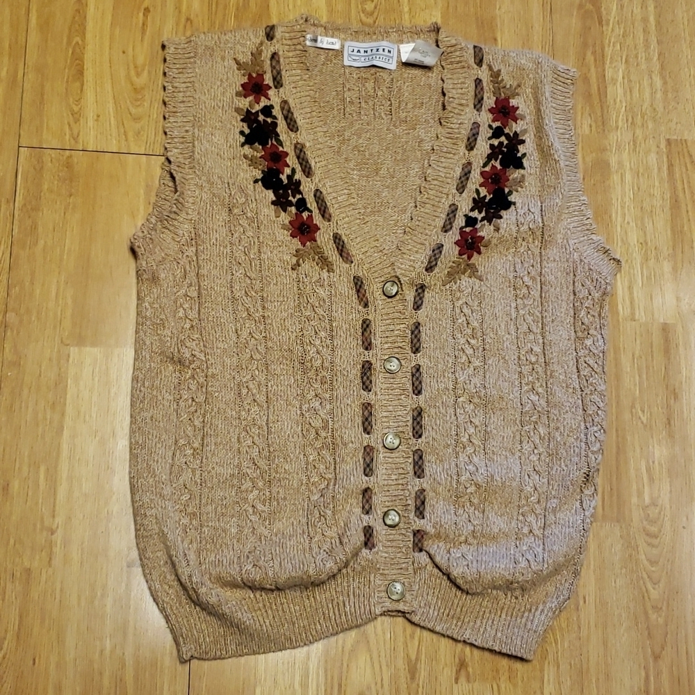 VTG Jantzen Grandma sweater vest XL